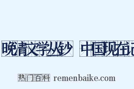 晚清文学丛钞·中国现在记是什么意思的图片